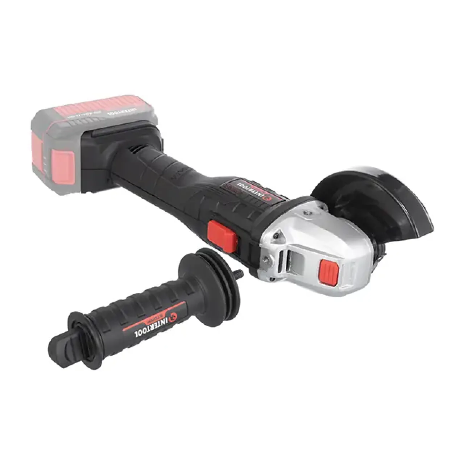 Шліфмашина кутова акумуляторна безщіткова 20 В, 125 мм, 10000 об/хв, без ЗП та АКБ INTERTOOL (WT-9366) UA