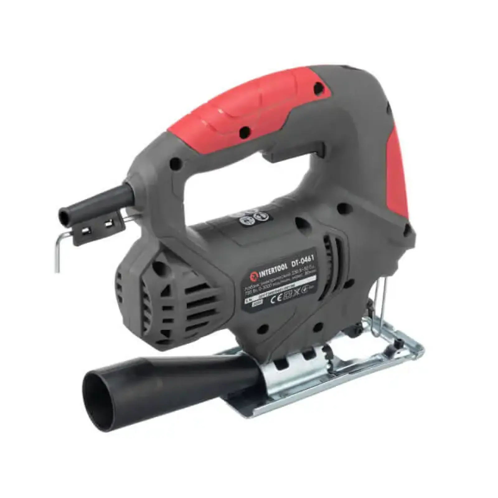 Електролобзик, 0,75 кВт, 0-3000 хід/хв, глибина розпилу 80 мм INTERTOOL (DT-0461) UA