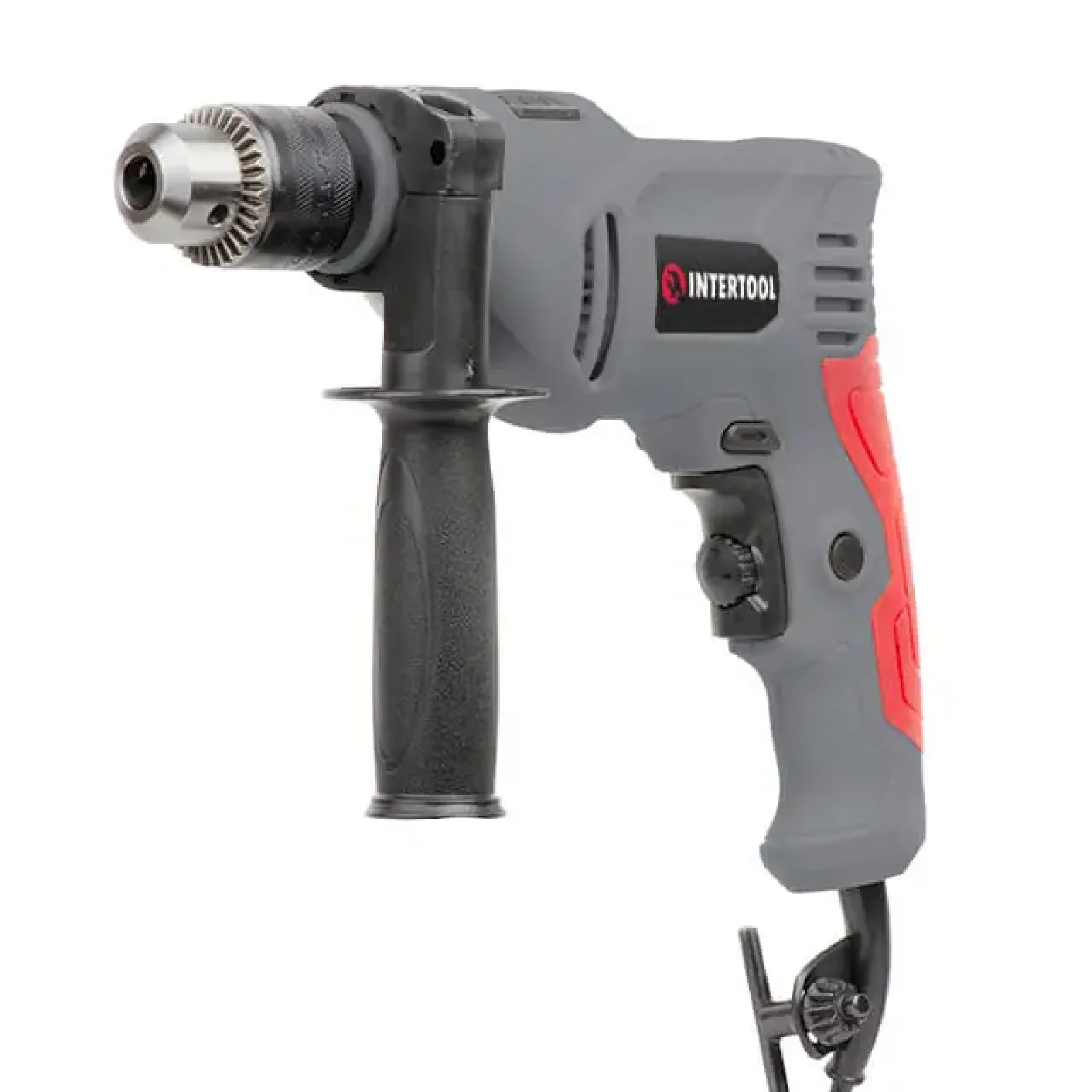 Дриль ударний, 0,6 кВт, 0-3000 об/хв, 1,5-13 мм, реверс INTERTOOL (DT-0109) UA