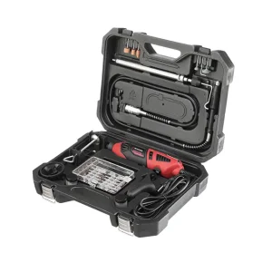 Шліфмашина пряма (гравер) 170 Вт, 8000-35000 об/хв, 120 од., кейс, стійка, гнучкий вал, насадка для фрезерування INTERTOOL (WT-0516) UA