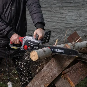 Пила ланцюгова електрична 1,6 кВт, шина 40 см, 11,2 м/с, боковий двигун INTERTOOL (DT-2200) UA