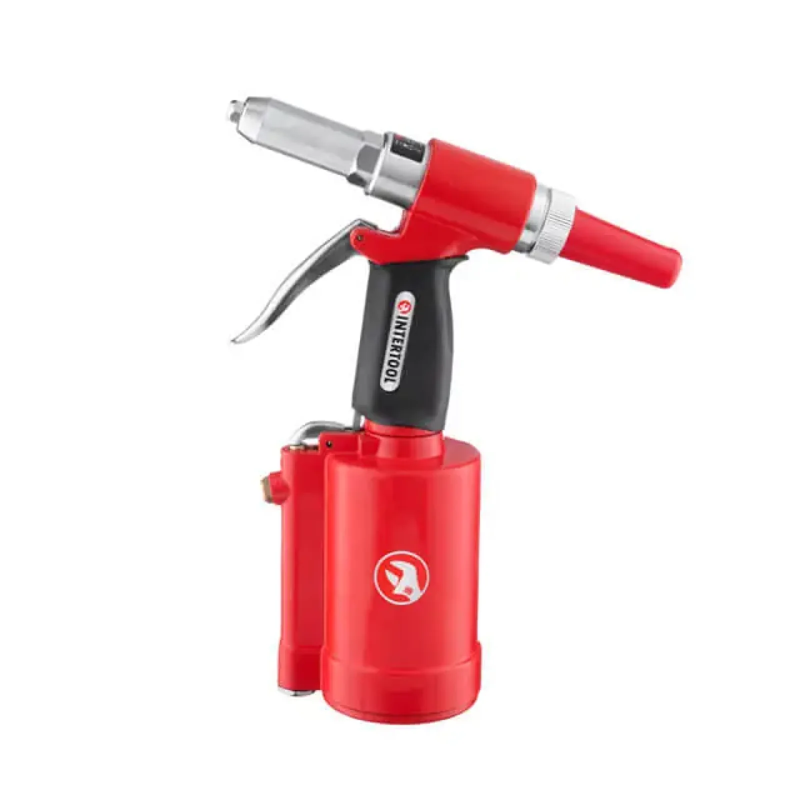 Пістолет заклепувальний, пневматичний, 3,2-4-4,8 мм, до 6 атм, 720 Нм, 10 л/хв, набір аксесуарів, кейс INTERTOOL (PT-1304) UA