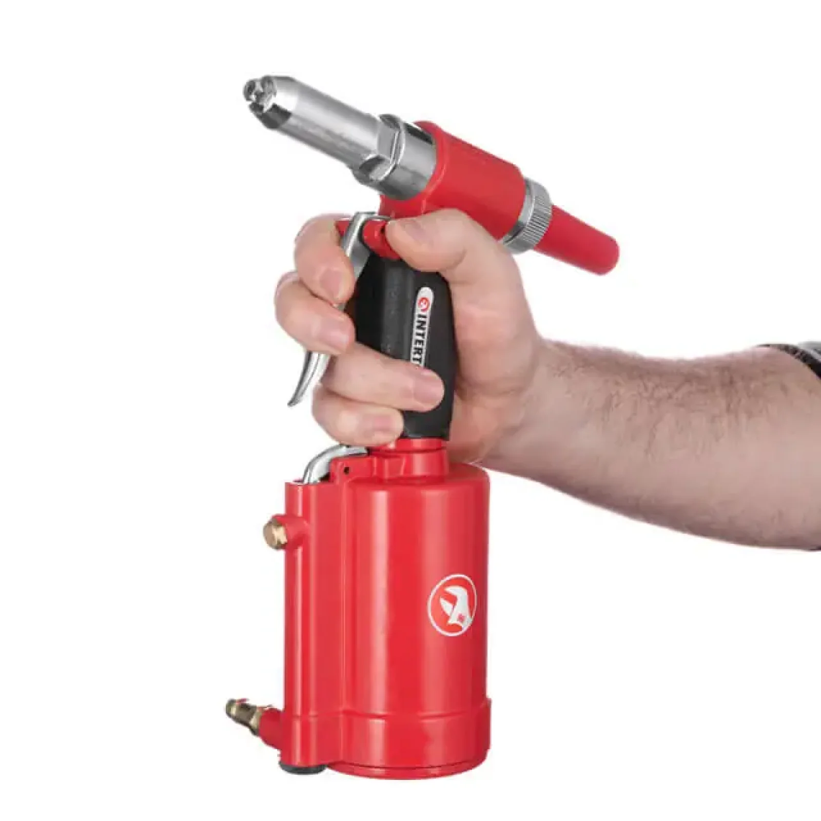 Пістолет заклепувальний, пневматичний, 3,2-4-4,8 мм, до 6 атм, 720 Нм, 10 л/хв, набір аксесуарів, кейс INTERTOOL (PT-1304) UA