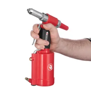 Пістолет заклепувальний, пневматичний, 3,2-4-4,8 мм, до 6 атм, 720 Нм, 10 л/хв, набір аксесуарів, кейс INTERTOOL (PT-1304) UA