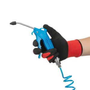 Набір для продувки кабіни вантажних авто: пістолет, шланг поліуретановий 5 м 6×4 мм, трійник на шланг 6 мм, на швидкороз'ємних з'єднаннях INTERTOOL (PT-1506) UA