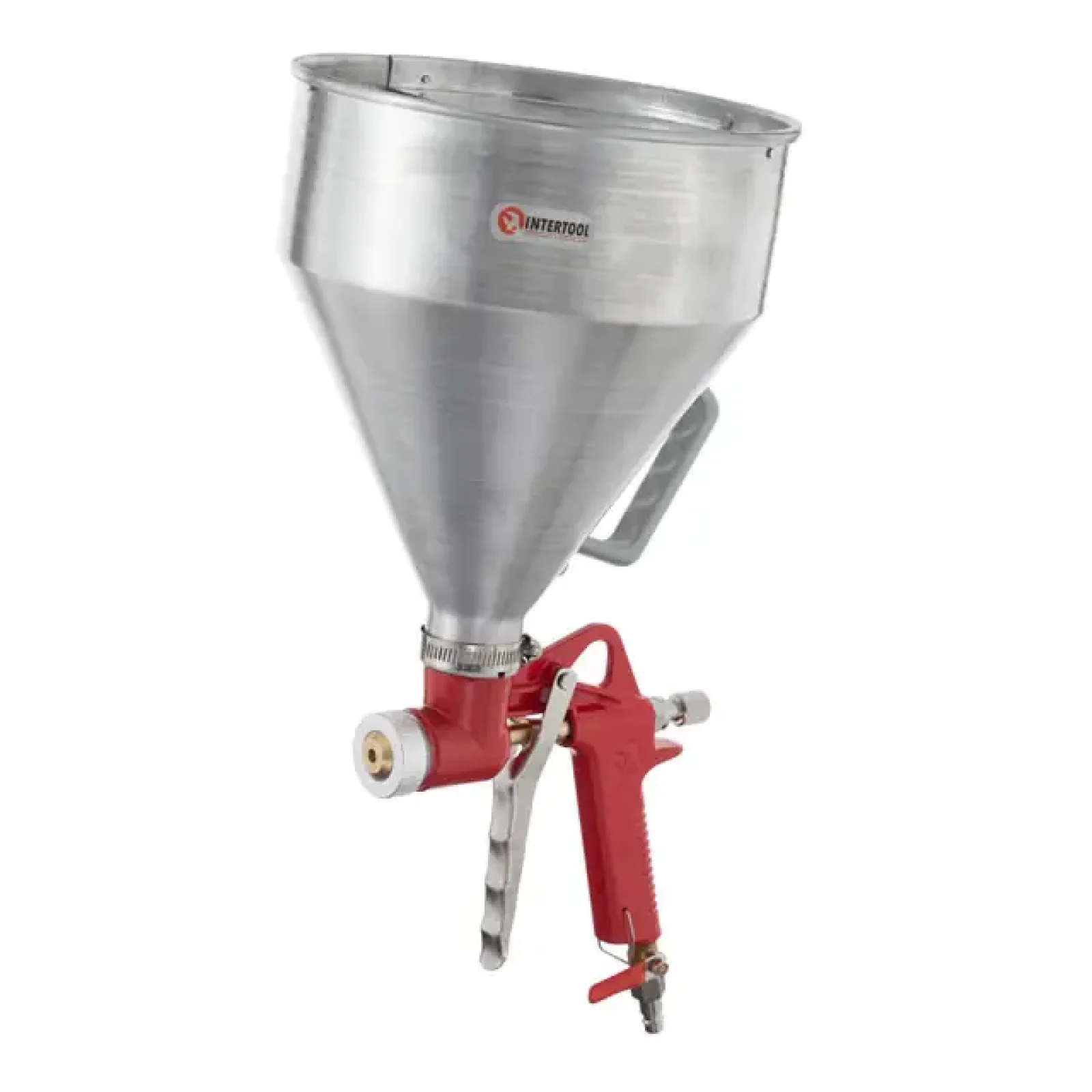 Розпилювач штукатурний пневматичний, форсунки: 4, 6, 8 мм, верхній металевий бачок, 6000 мл, 3-6 атм INTERTOOL (PT-0401) UA