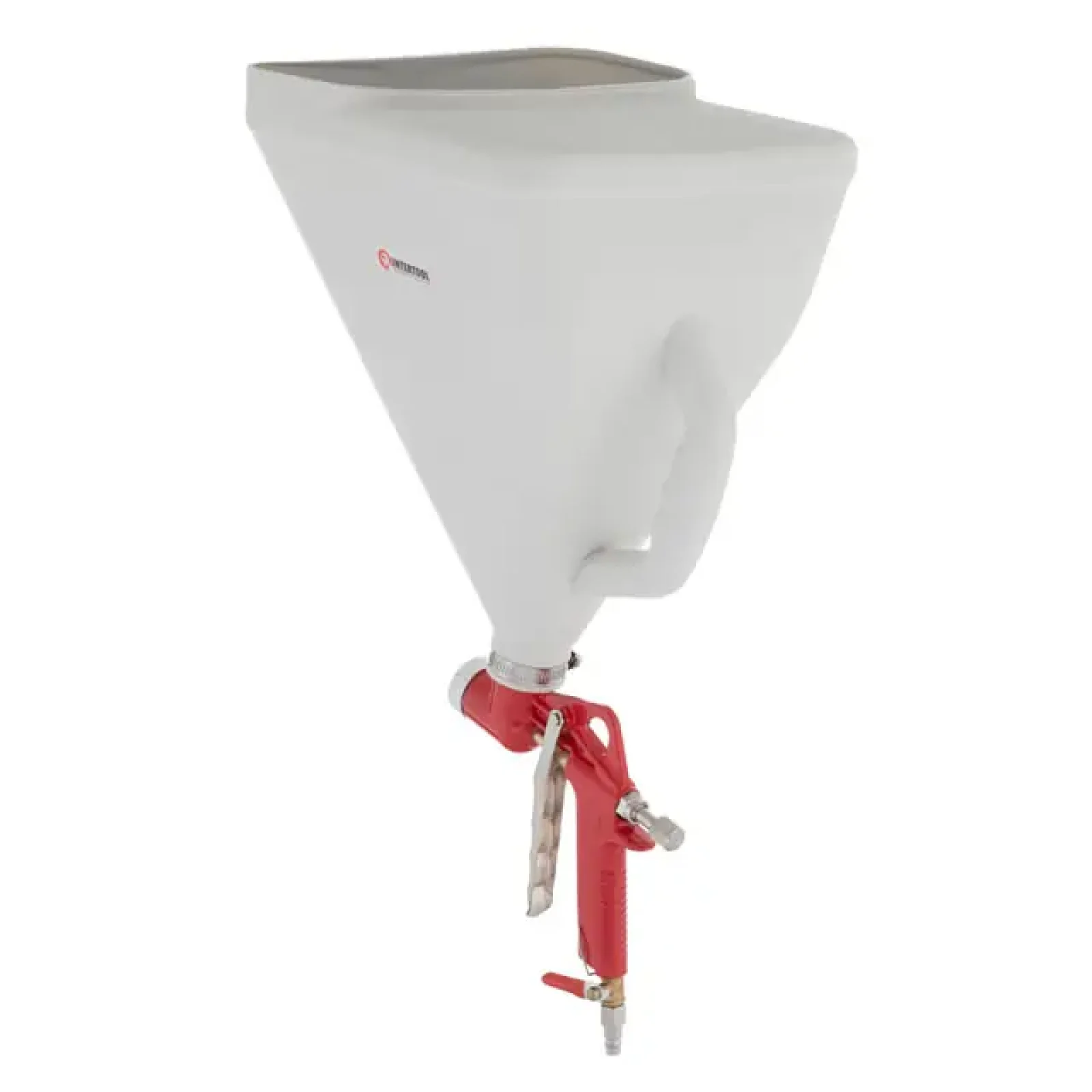 Розпилювач штукатурний пневматичний, форсунки: 4, 6, 8 мм, верхній пластиковий бачок, 9000 мл, 3-6 атм INTERTOOL (PT-0403) UA