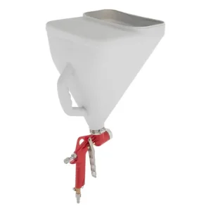 Розпилювач штукатурний пневматичний, форсунки: 4, 6, 8 мм, верхній пластиковий бачок, 9000 мл, 3-6 атм INTERTOOL (PT-0403) UA