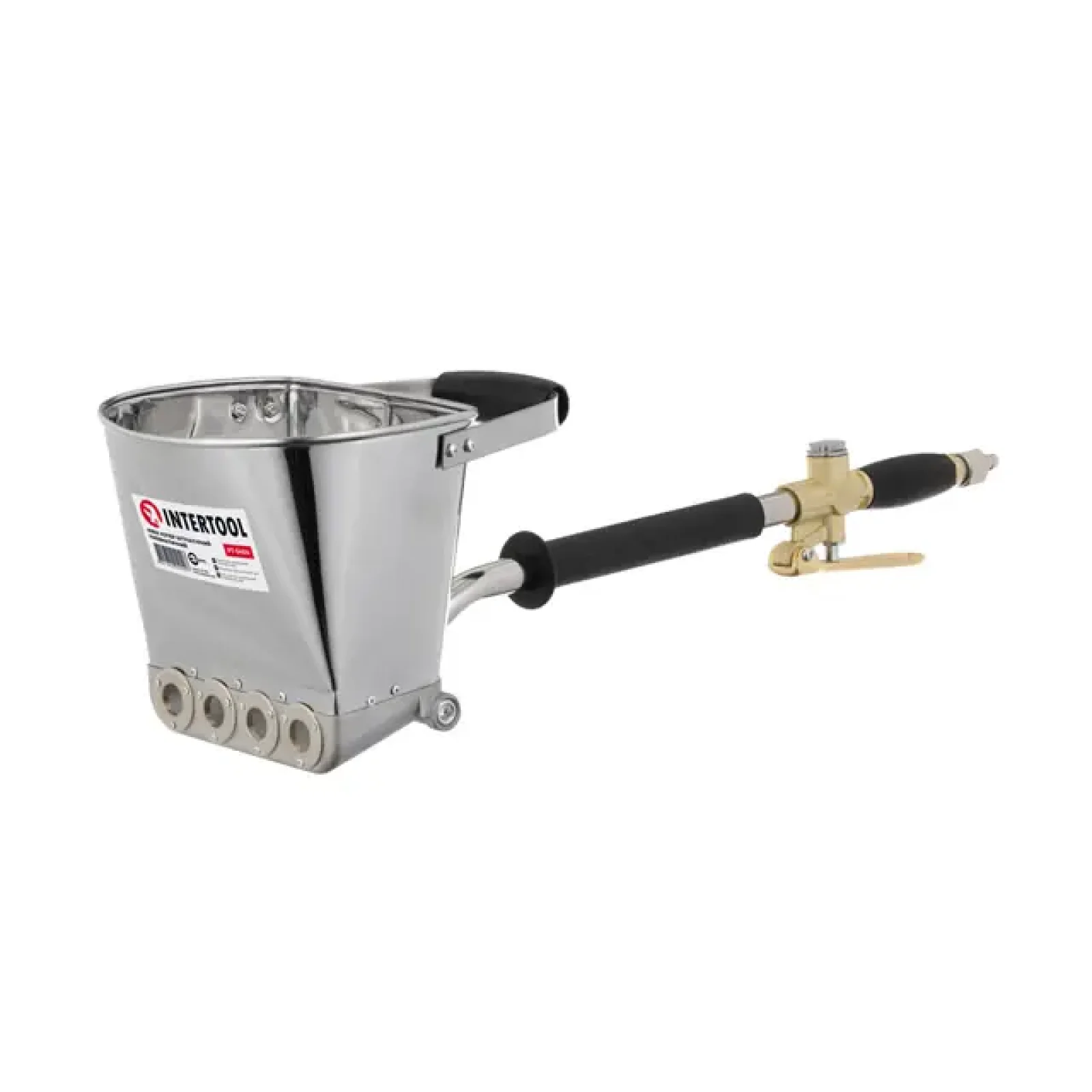 Ківш-хопер штукатурний пневматичний для стін, 3 л, 5-6 атм, 400 л/хв INTERTOOL (PT-0404) UA