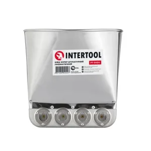 Ківш-хопер штукатурний пневматичний для стін, 3 л, 5-6 атм, 400 л/хв INTERTOOL (PT-0404) UA