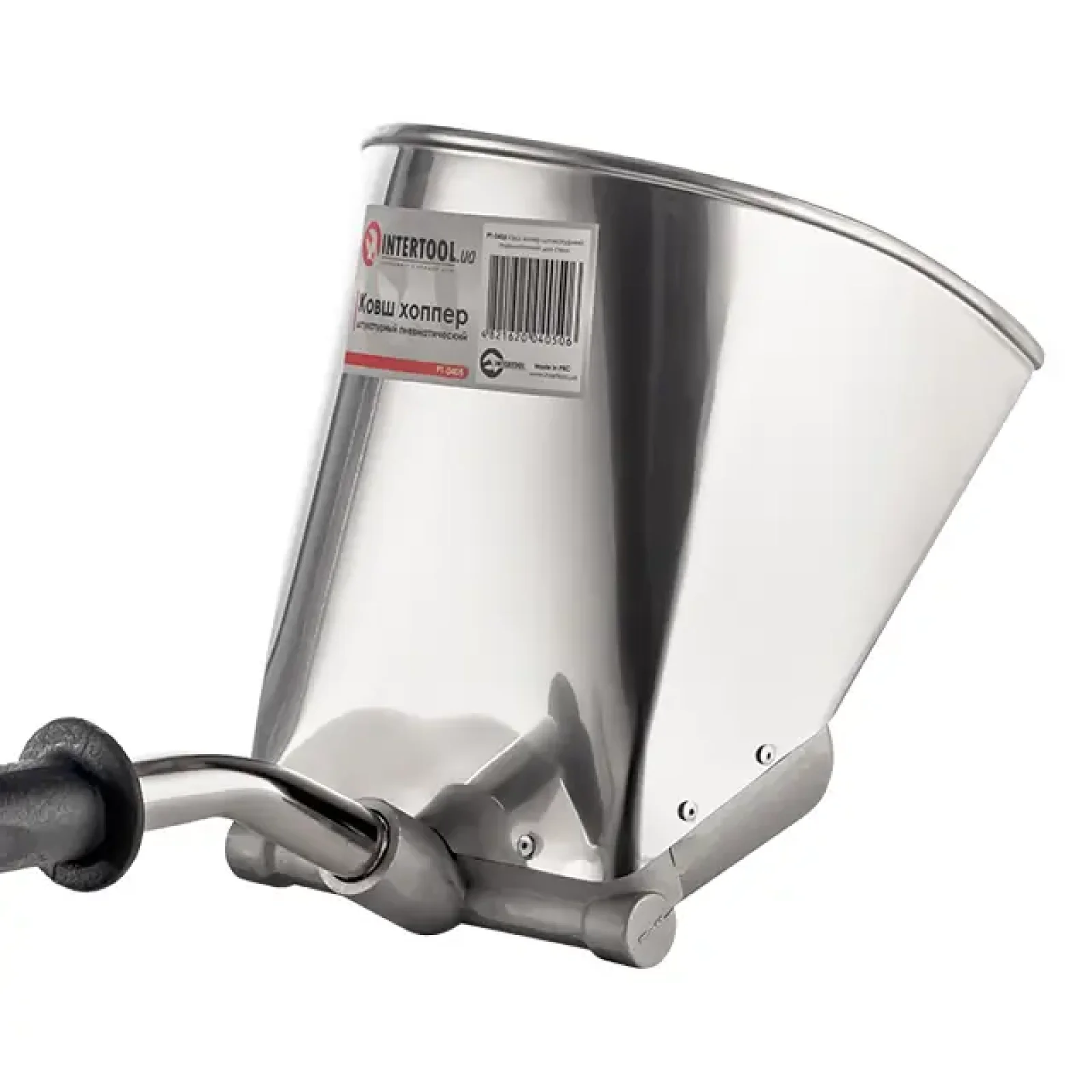 Ківш-хопер штукатурний пневматичний для стелі, 3 л, 5-6 атм, 400 л/хв INTERTOOL (PT-0405) UA