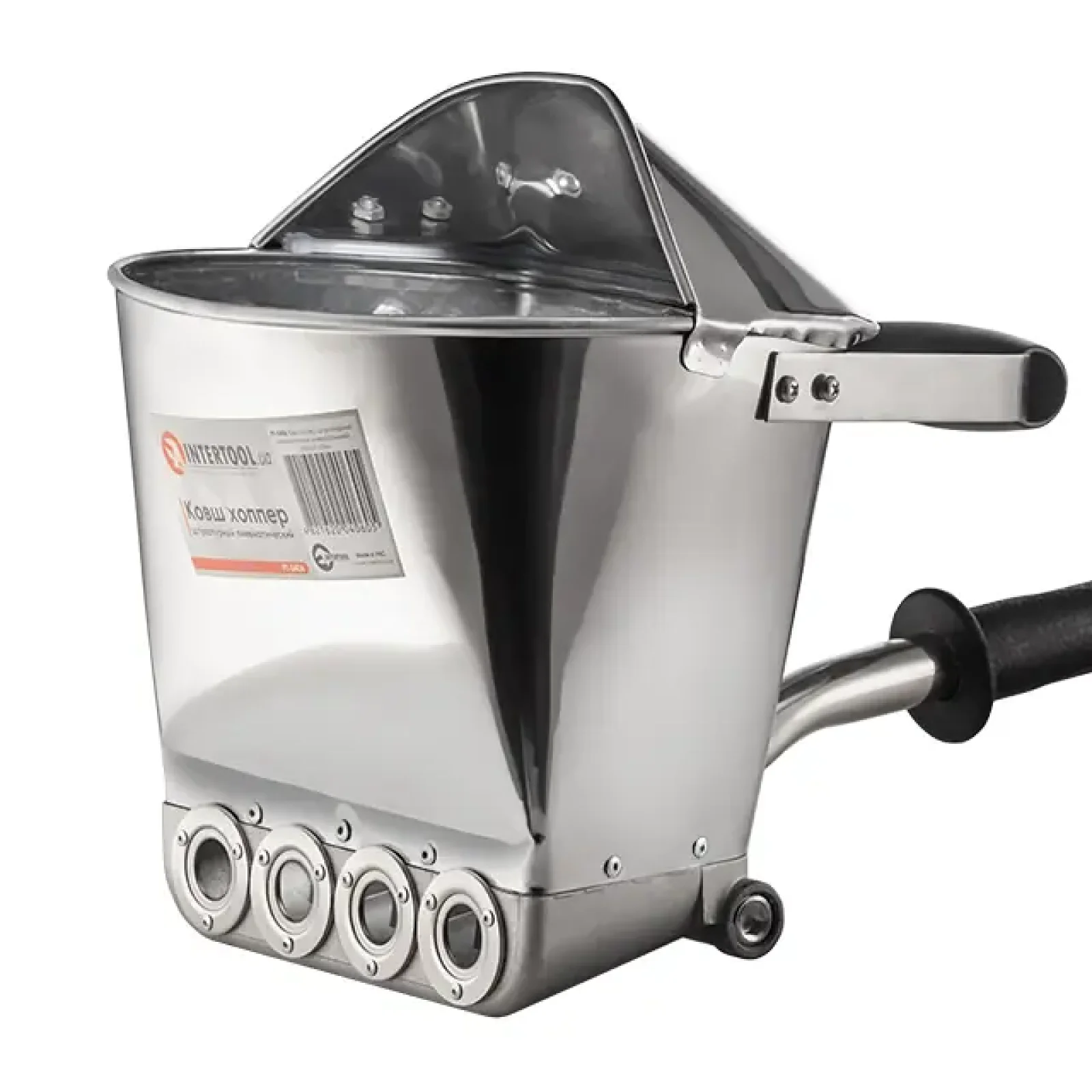 Ківш-хопер штукатурний пневматичний універсальний (стіни й стеля), 3 л, 5-6 атм, 400 л/хв INTERTOOL (PT-0406) UA