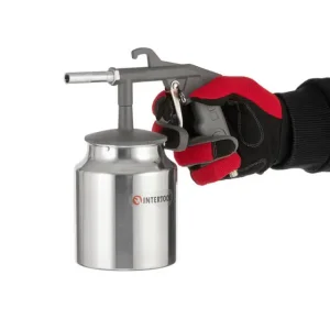 Пістолет піскострумінний, пневматичний, форсунка: 6 мм, нижня подача піску, металевий бачок 1000 мл, 8 атм INTERTOOL (PT-0705) UA