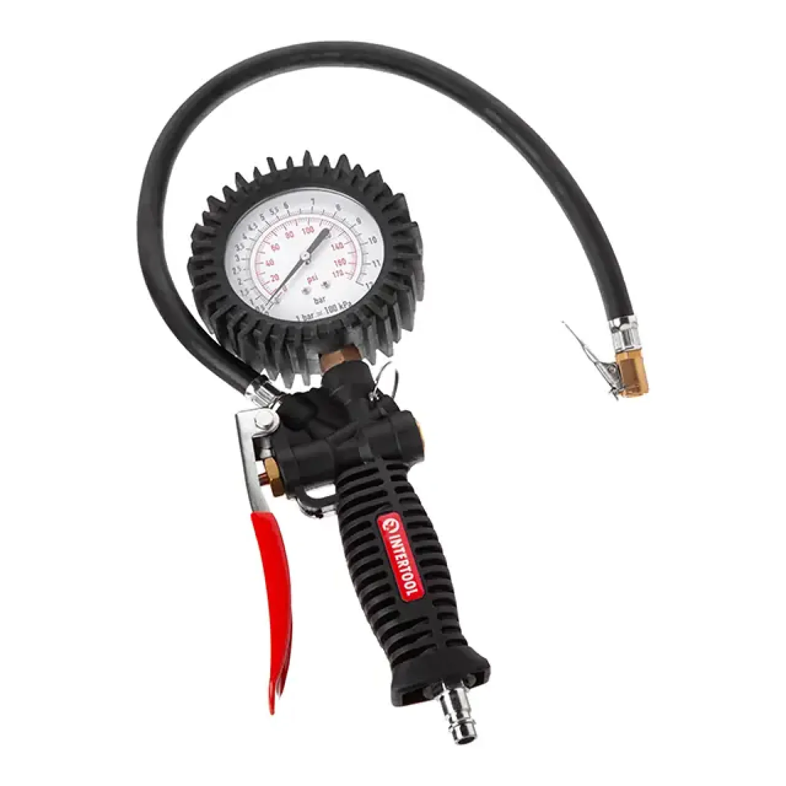 Пістолет для підкачування коліс із манометром, професiйний INTERTOOL (PT-0510) UA