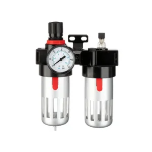 Блок підготовки повітря 1/2", 20 мкм, до 12 атм, до 1200 л/хв, металевий захист колби, регулятор тиску INTERTOOL (PT-1430) UA