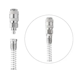 Швидкороз'ємне з'єднання з пружиною для спіральних і прямих шлангів 6,5×10 мм INTERTOOL (PT-1831) UA