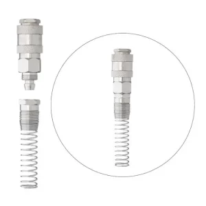 Швидкороз'ємне з'єднання з пружиною для спіральних і прямих шлангів 8×12 мм INTERTOOL (PT-1832) UA