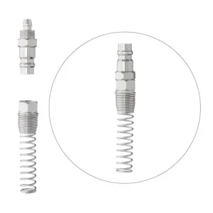 Перехідник з пружиною зі спірального або прямого шланга 5,5×8 мм на відповідну частину швидкороз'ємного з'єднання INTERTOOL (PT-1835) UA