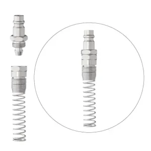 Перехідник з пружиною зі спірального або прямого шланга 6,5×10 мм на відповідну частину швидкороз'ємного з'єднання INTERTOOL (PT-1836) UA