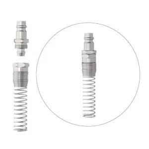 Перехідник з пружиною зі спірального або прямого шланга 8×12 мм на відповідну частину швидкороз'ємного з'єднання INTERTOOL (PT-1837) UA