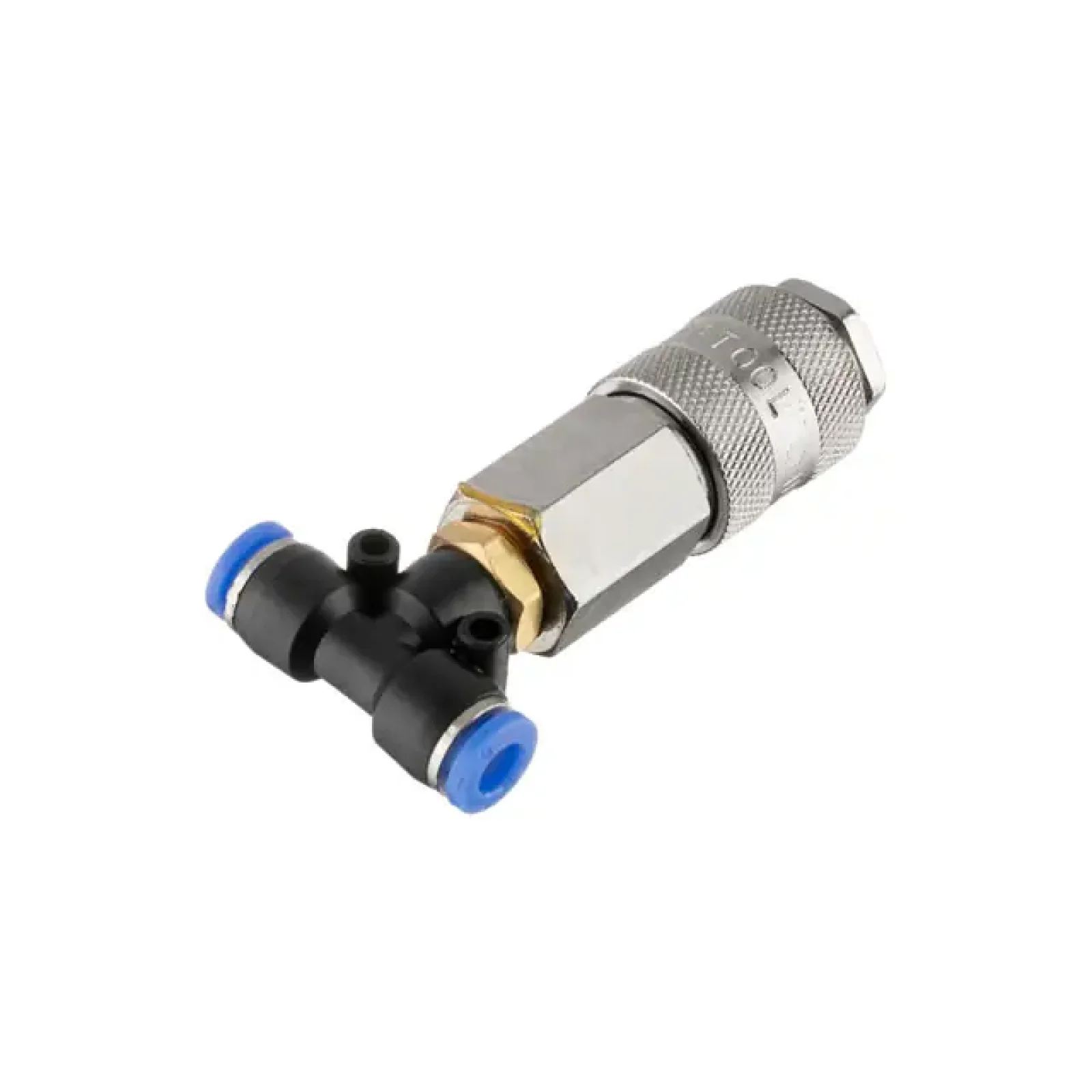 Трійник на шланг 6мм та швидкороз'ємне з'єднання до набору для продувки кабіни вантажних авто INTERTOOL (PT-1866) UA