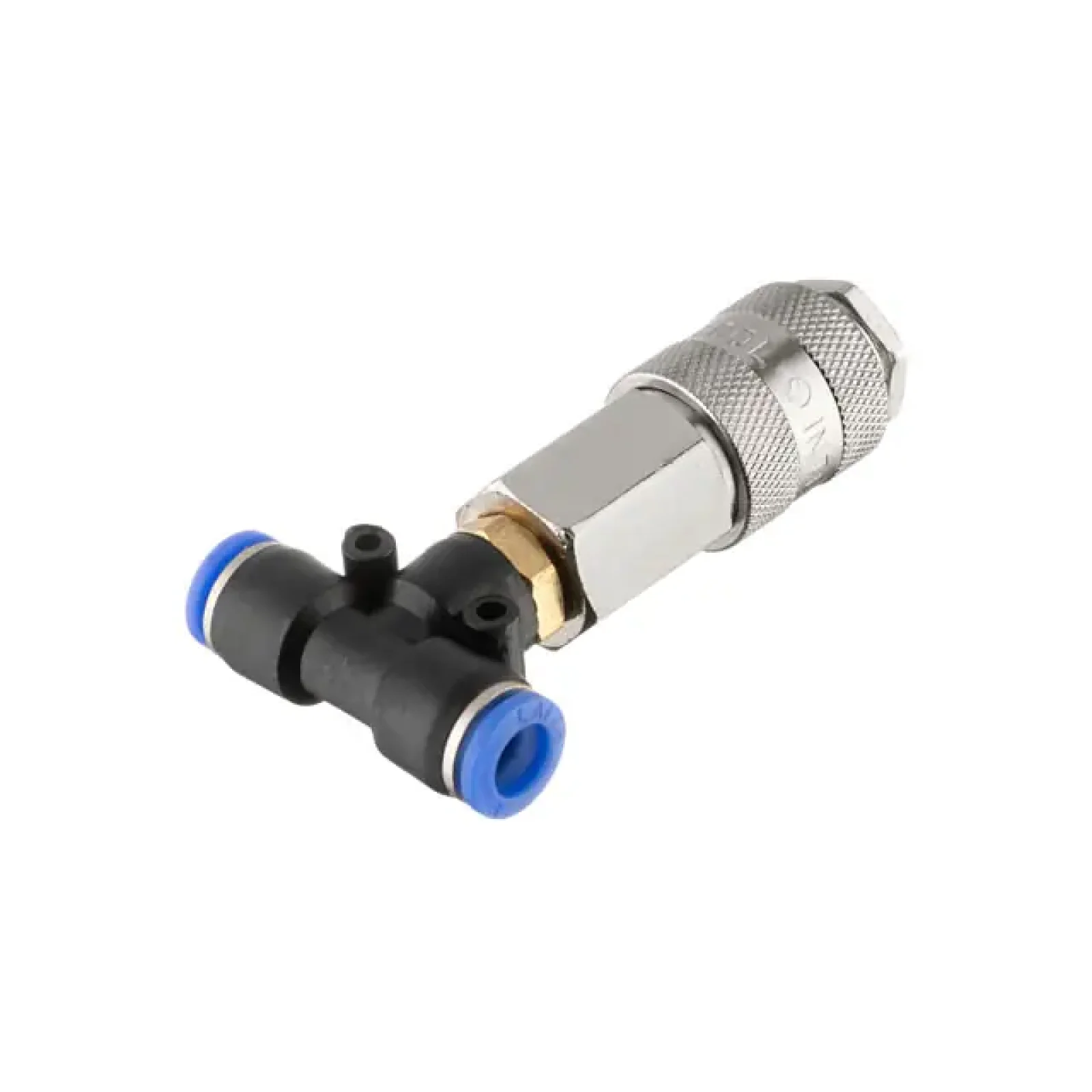 Трійник на шланг 8мм та швидкороз'ємне з'єднання до набору для продувки кабіни вантажних авто INTERTOOL (PT-1868) UA