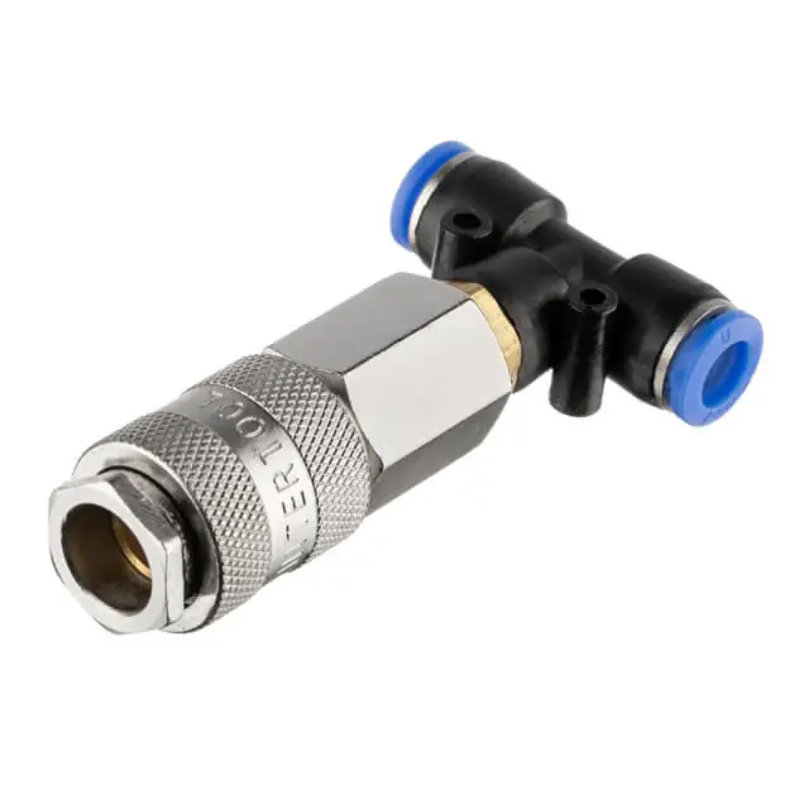 Трійник на шланг 8мм та швидкороз'ємне з'єднання до набору для продувки кабіни вантажних авто INTERTOOL (PT-1868) UA