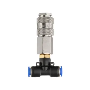 Трійник на шланг 8мм та швидкороз'ємне з'єднання до набору для продувки кабіни вантажних авто INTERTOOL (PT-1868) UA