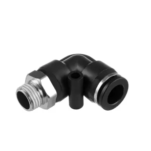 З'єднання цангове L-образне для поліуретанових та ін. шлангів 10 мм, 1/4" зовнішня різьба INTERTOOL (PT-2333) UA