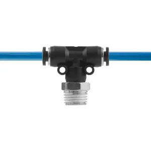 З'єднання цангове Т-образне для поліуретанових та ін. шлангів 4×4 мм, 1/4