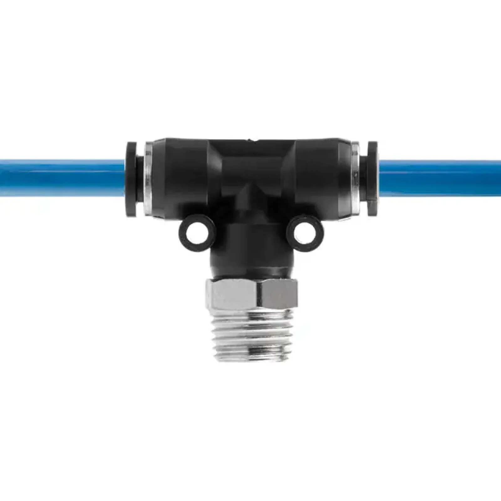 З'єднання цангове Т-образне для поліуретанових та ін. шлангів 6×6 мм, 1/4