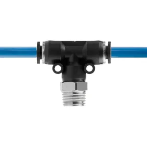 З'єднання цангове Т-образне для поліуретанових та ін. шлангів 6×6 мм, 1/4