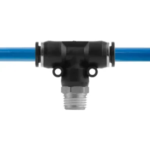 З'єднання цангове Т-образне для поліуретанових та ін. шлангів 8×8 мм, 1/4