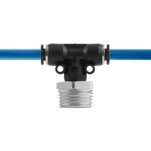 З'єднання цангове Т-образне для поліуретанових та ін. шлангів 6×6 мм, 1/2