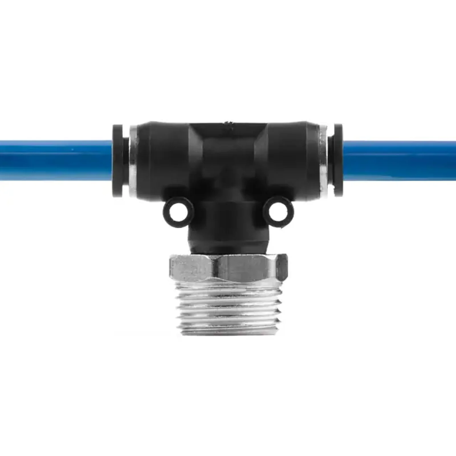 З'єднання цангове Т-образне для поліуретанових та ін. шлангів 8×8 мм, 1/2