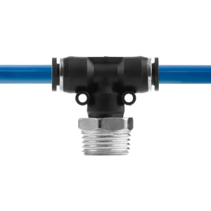 З'єднання цангове Т-образне для поліуретанових та ін. шлангів 8×8 мм, 1/2