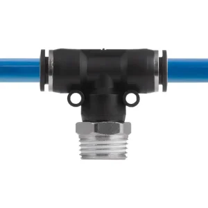 З'єднання цангове Т-образне для поліуретанових та ін. шлангів 10×10 мм, 1/2