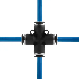 З'єднання цангове Х-образне для поліуретанових та ін. шлангів 6 мм INTERTOOL (PT-2366) UA