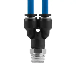 З'єднання цангове Y-образне для поліуретанових та ін. шлангів 6×6 мм, 1/4