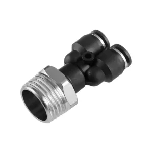 З'єднання цангове Y-образне для поліуретанових та ін. шлангів 6×6 мм, 1/2" зовнішня різьба INTERTOOL (PT-2386) UA