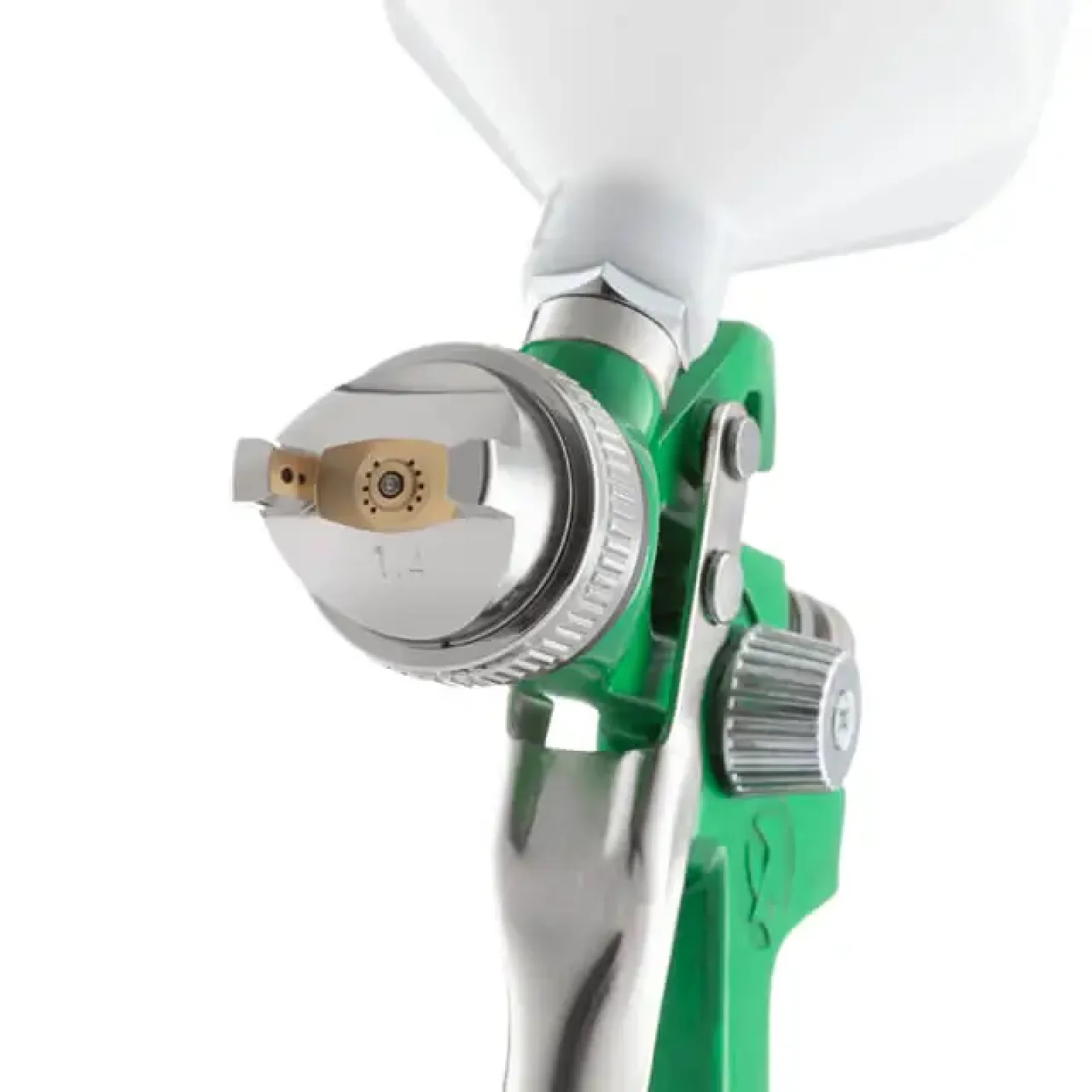 Фарбопульт пневматичний HVLP, форсунка: 1,4 мм, верхній пластиковий бачок: 600 мл, 3 бар INTERTOOL (PT-0118) UA