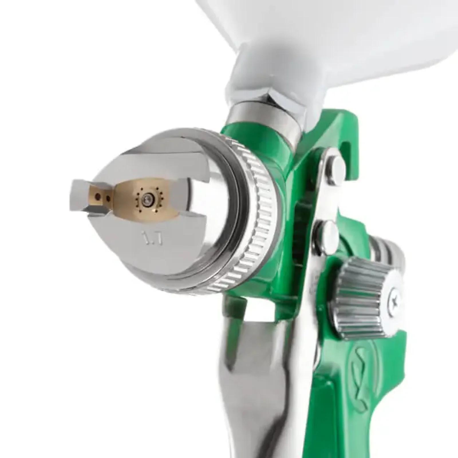 Фарбопульт пневматичний HVLP, форсунка: 1,7 мм, верхній пластиковий бачок: 600 мл, 3 бар INTERTOOL (PT-0119) UA