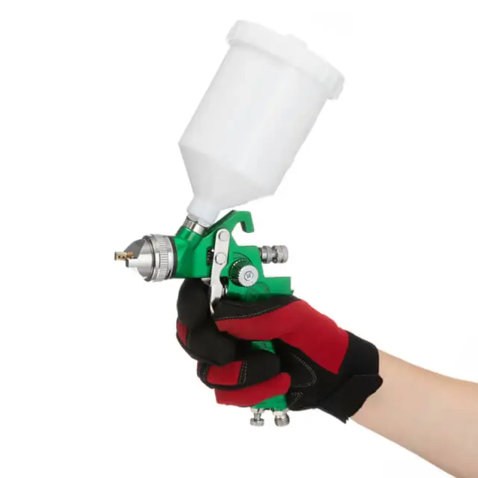 Фарбопульт пневматичний HVLP, форсунка: 1,7 мм, верхній пластиковий бачок: 600 мл, 3 бар INTERTOOL (PT-0119) UA