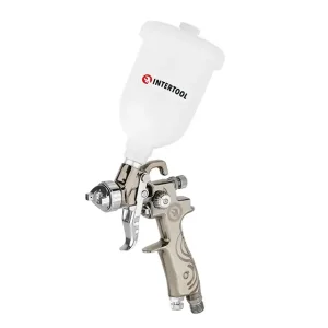 Фарбопульт пневматичний LVMP MINI, форсунка: 0,8 мм, верхній пластиковий бачок: 250 мл, 2-2,5 бар INTERTOOL (PT-0129) UA