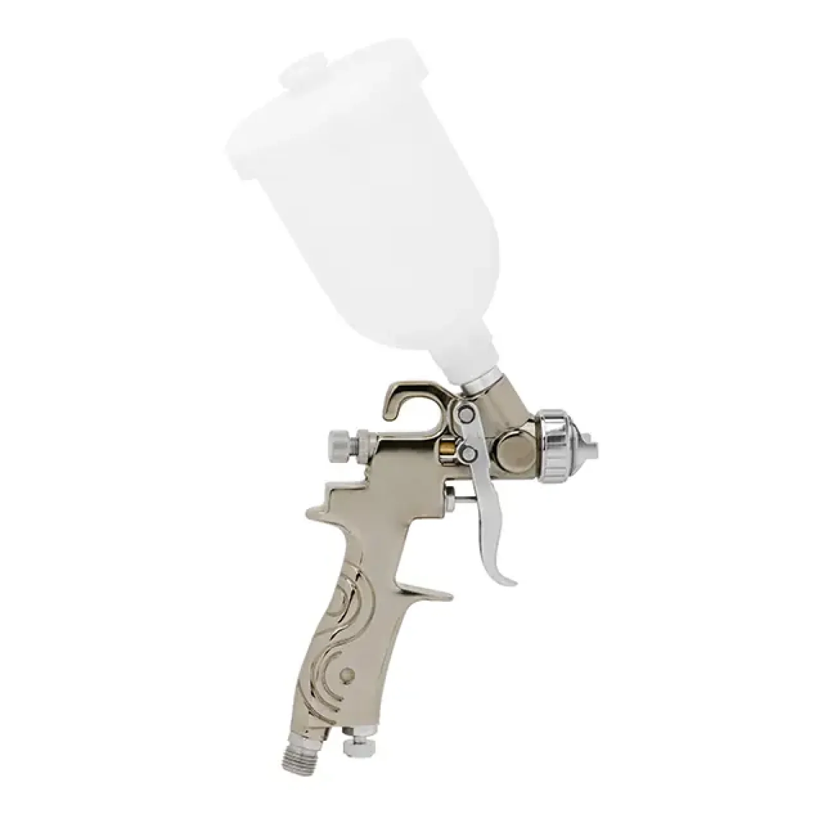 Фарбопульт пневматичний LVMP MINI, форсунка: 0,8 мм, верхній пластиковий бачок: 250 мл, 2-2,5 бар INTERTOOL (PT-0129) UA