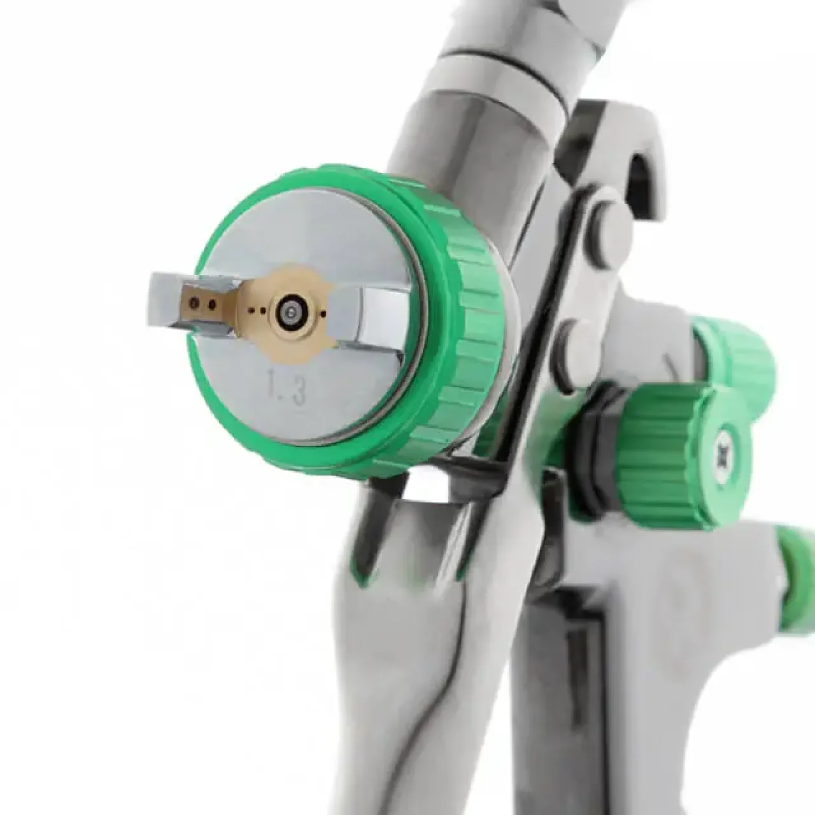 Фарбопульт пневматичний LVLP GREEN, професійний, форсунка: 1,3 мм, верхній пластиковий бачок: 600 мл, 1,5 бар INTERTOOL (PT-0132) UA