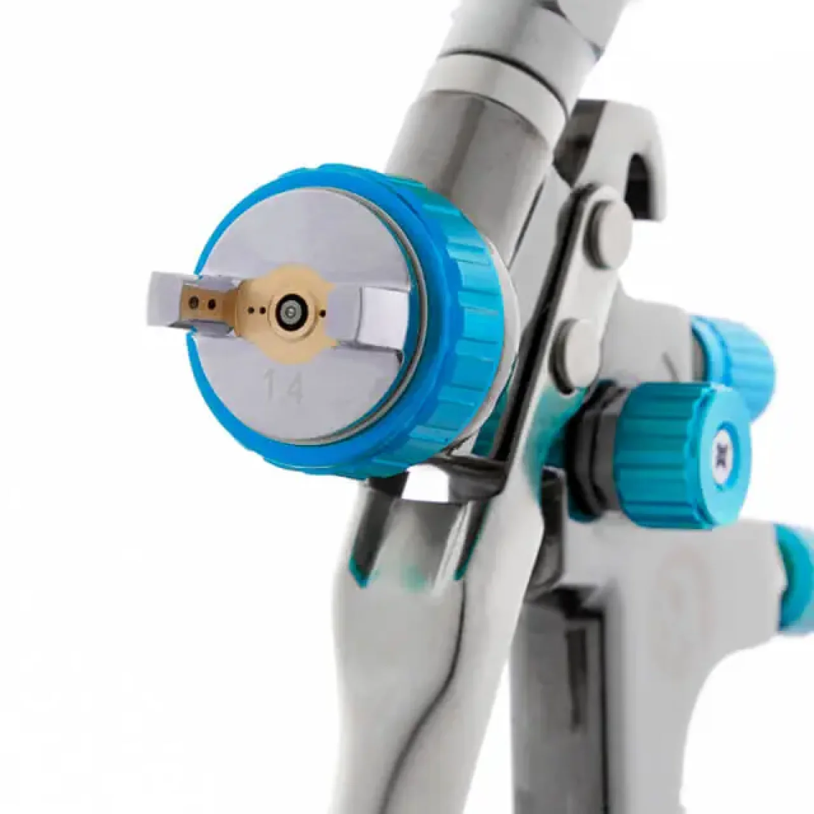 Фарбопульт пневматичний LVLP BLUE, професійний, форсунка: 1,4 мм, верхній пластиковий бачок: 600 мл, 1,5 бар INTERTOOL (PT-0134) UA