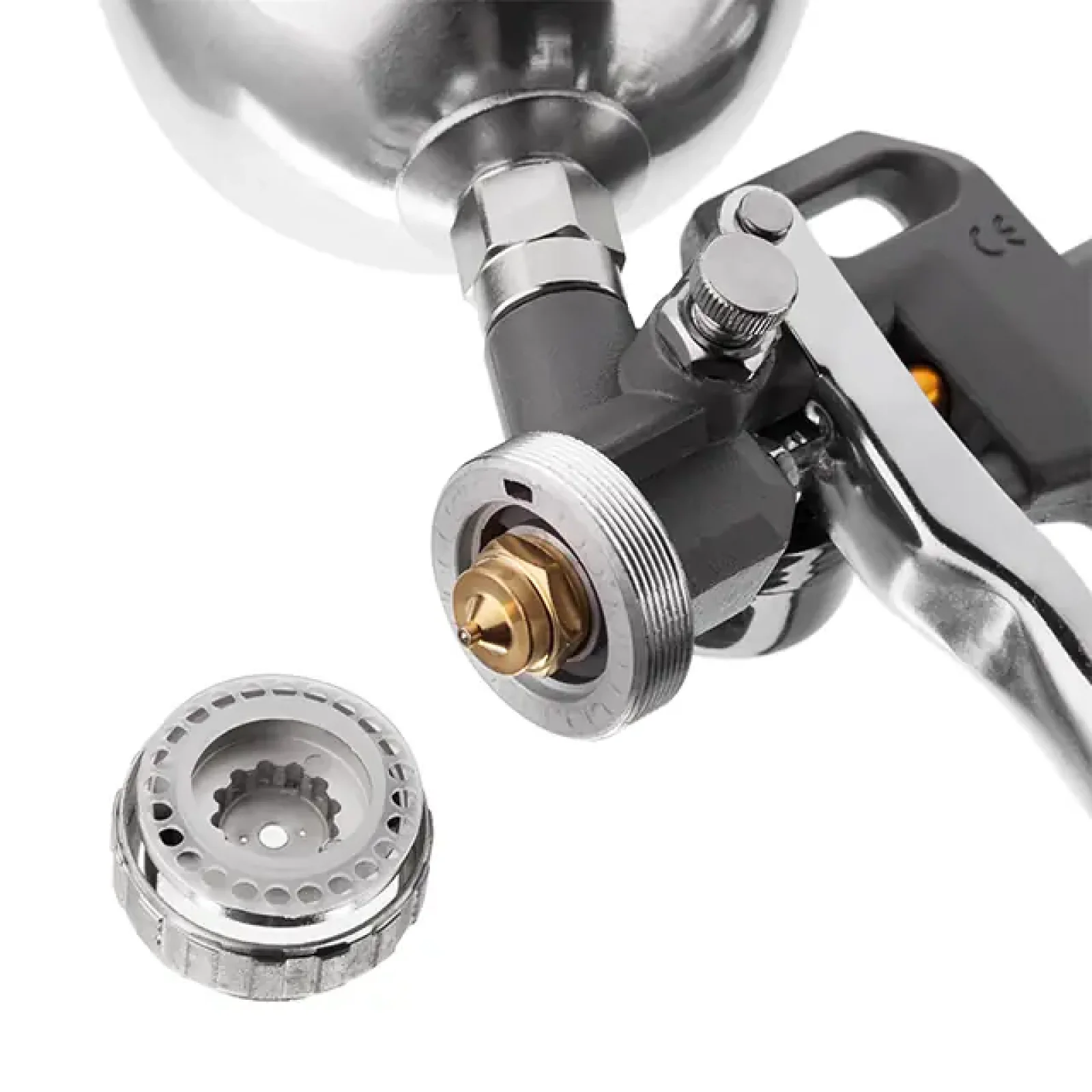 Фарбопульт пневматичний HP, форсунка: 1,5 мм, верхній металевий бачок: 600 мл, 5 бар INTERTOOL (PT-0205) UA