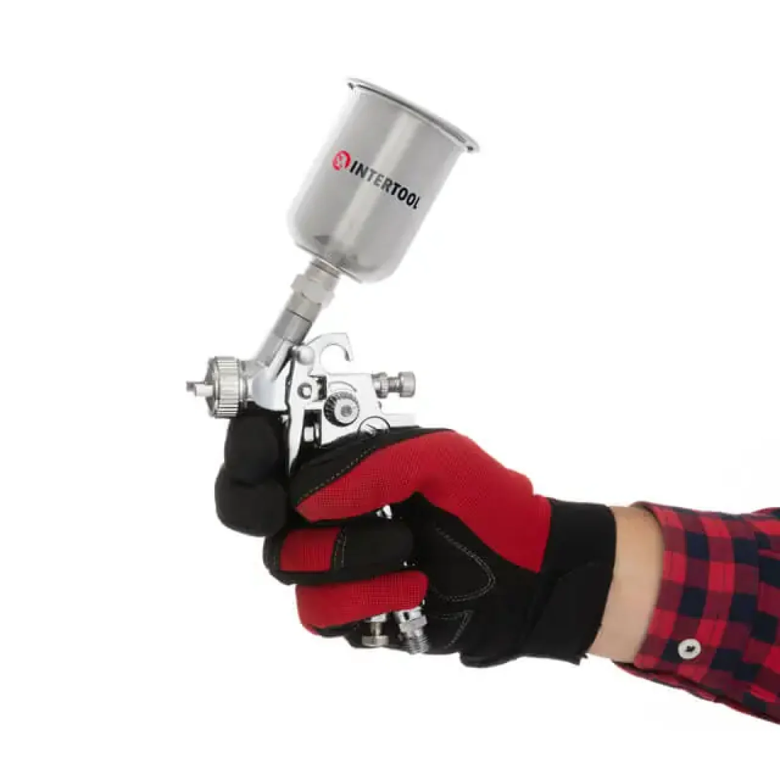 Фарбопульт пневматичний HP MINI, форсунка: 0,5 мм, верхній металевий бачок: 125 мл, 5 бар INTERTOOL (PT-0306) UA