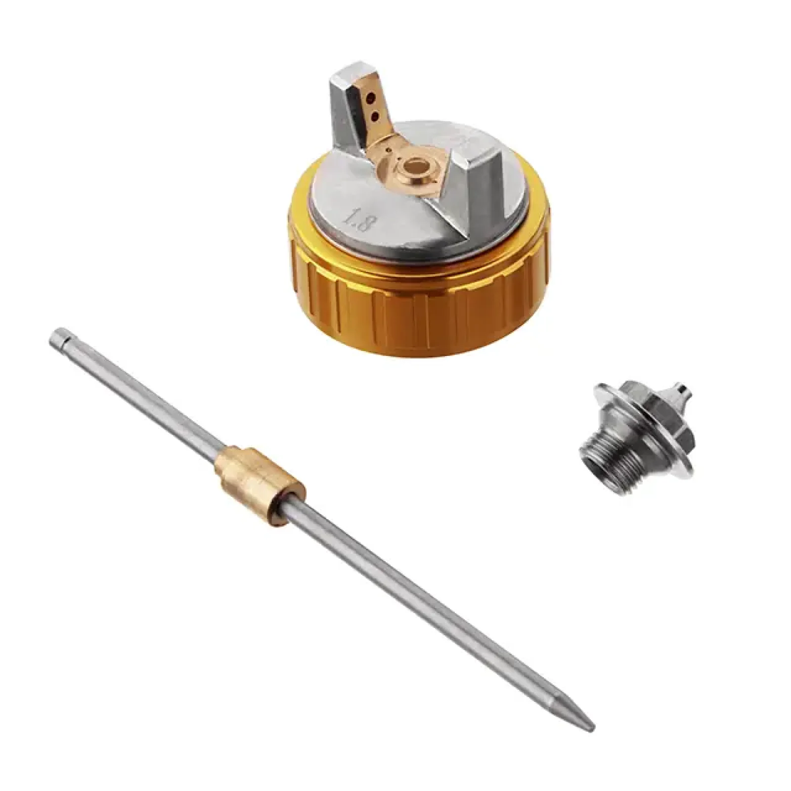 Комплект форсунки 1,8 мм для фарбопультів LVLP PT-0131, PT-0132, PT-0133, PT-0134, PT-0135, PT-0136, PT-0143, PT-0144, PT-0148 (форсунка, повітряна головка, голка) INTERTOOL (PT-2018) UA